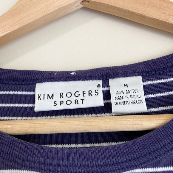 Kim Rogers Fitted Blue and White Tee - Picture 3 of 5